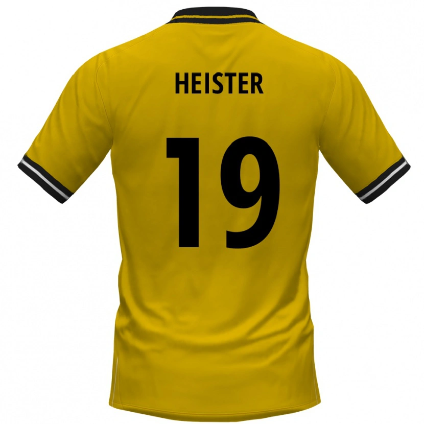 Danxen Kinder Florian Heister #19 Gelb Schwarz Heimtrikot Trikot 2025/26 T-Shirt Schweiz