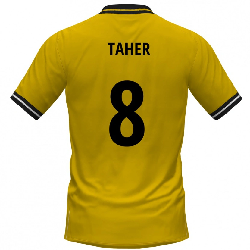 Danxen Kinder Kanischka Taher #8 Gelb Schwarz Heimtrikot Trikot 2025/26 T-Shirt Schweiz