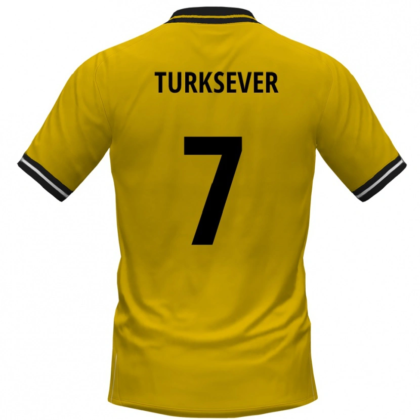 Danxen Kinder Emre Türksever #7 Gelb Schwarz Heimtrikot Trikot 2025/26 T-Shirt Schweiz