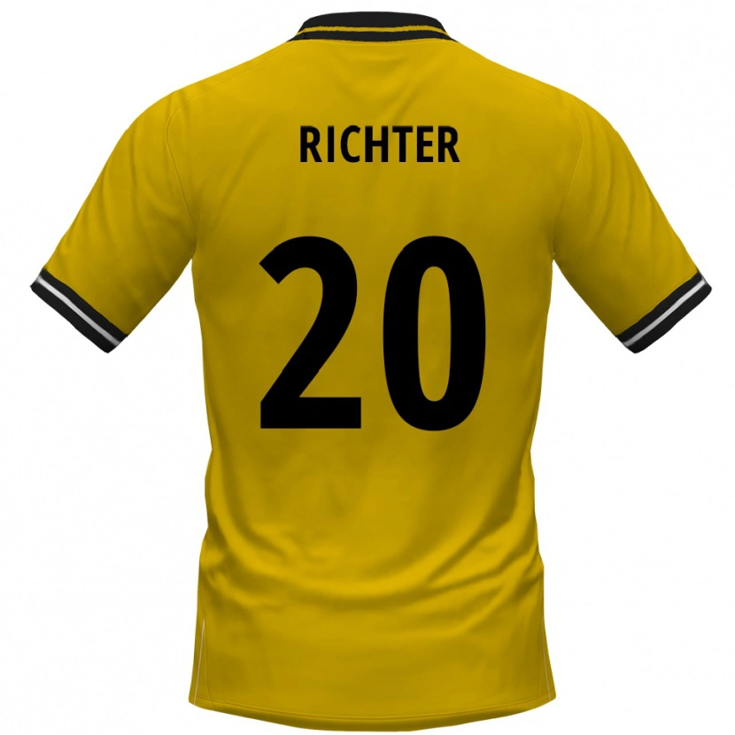 Danxen Kinder Marc Richter #20 Gelb Schwarz Heimtrikot Trikot 2025/26 T-Shirt Schweiz