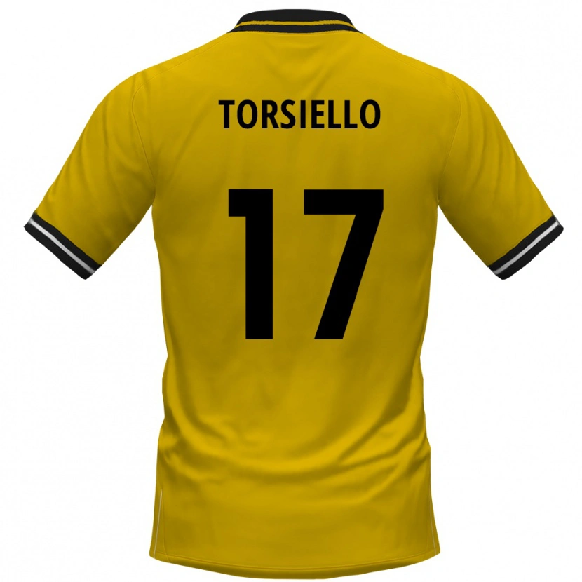 Danxen Kinder Fabio Torsiello #17 Gelb Schwarz Heimtrikot Trikot 2025/26 T-Shirt Schweiz