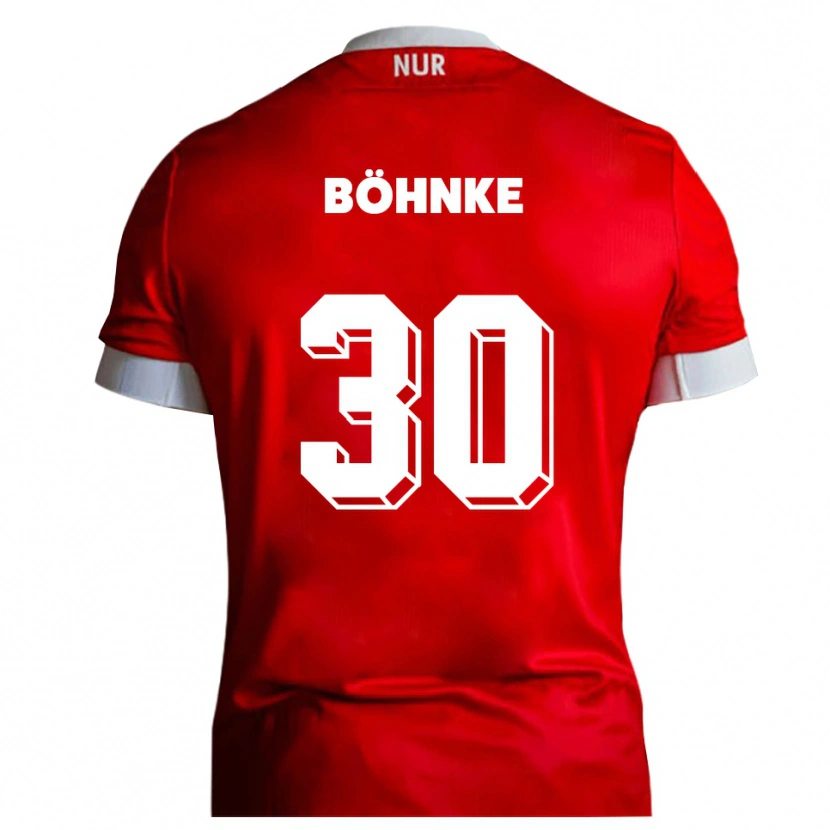 Danxen Kinder Max Böhnke #30 Rot Weiß Heimtrikot Trikot 2025/26 T-Shirt Schweiz