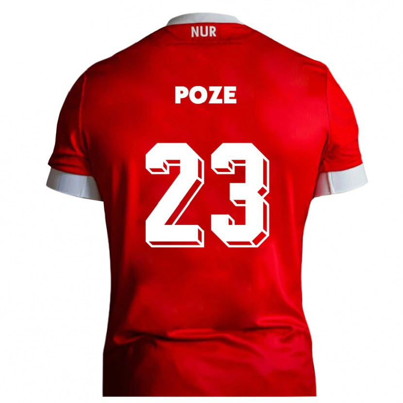 Danxen Kinder Paulas Poze #23 Rot Weiß Heimtrikot Trikot 2025/26 T-Shirt Schweiz