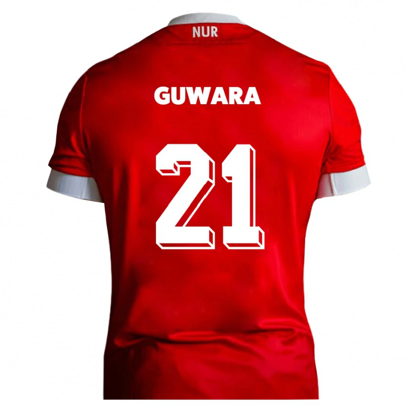 Danxen Kinder Leon Guwara #21 Rot Weiß Heimtrikot Trikot 2025/26 T-Shirt Schweiz