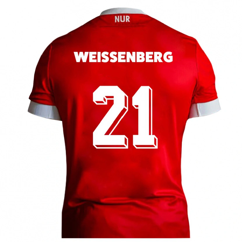 Danxen Kinder Shawn Weißenberg #21 Rot Weiß Heimtrikot Trikot 2025/26 T-Shirt Schweiz