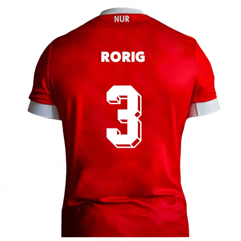 Danxen Kinder Henry Rorig #3 Rot Weiß Heimtrikot Trikot 2025/26 T-Shirt Schweiz