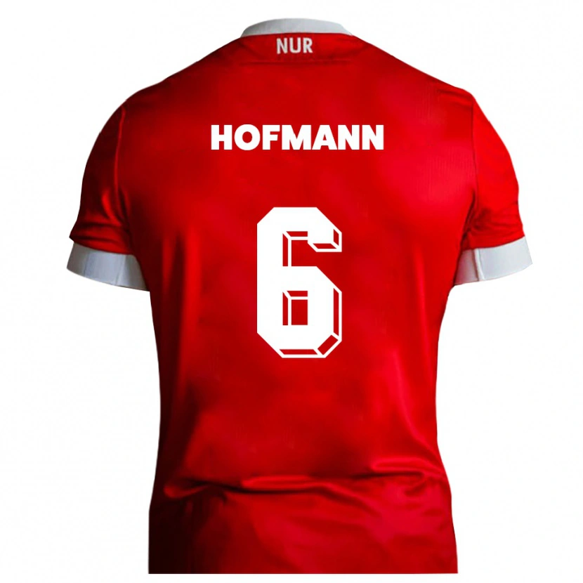Danxen Kinder Jonas Hofmann #6 Rot Weiß Heimtrikot Trikot 2025/26 T-Shirt Schweiz