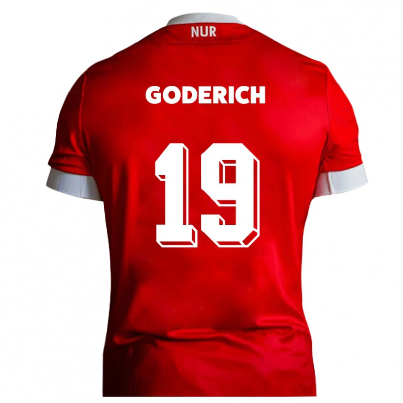 Danxen Kinder David Goderich #19 Rot Weiß Heimtrikot Trikot 2025/26 T-Shirt Schweiz