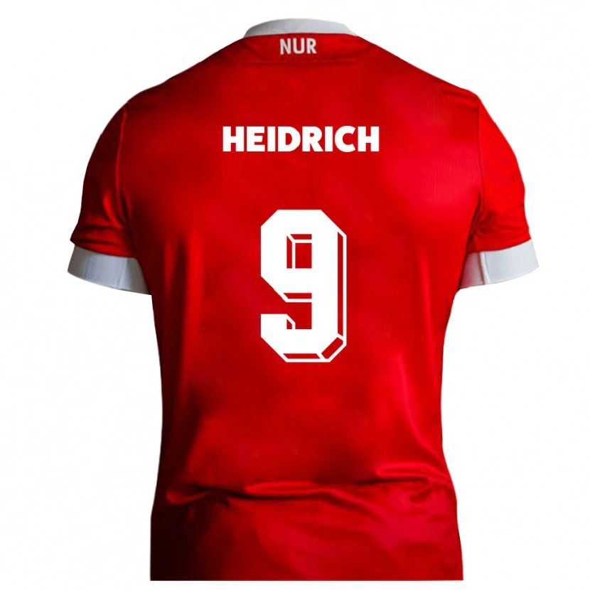 Danxen Kinder Phil Heidrich #9 Rot Weiß Heimtrikot Trikot 2025/26 T-Shirt Schweiz