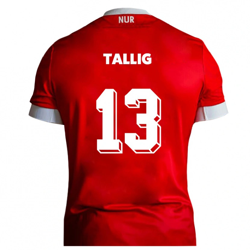 Danxen Kinder Erik Tallig #13 Rot Weiß Heimtrikot Trikot 2025/26 T-Shirt Schweiz