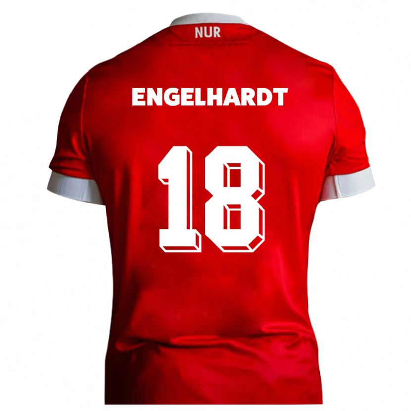 Danxen Kinder Erik Engelhardt #18 Rot Weiß Heimtrikot Trikot 2025/26 T-Shirt Schweiz