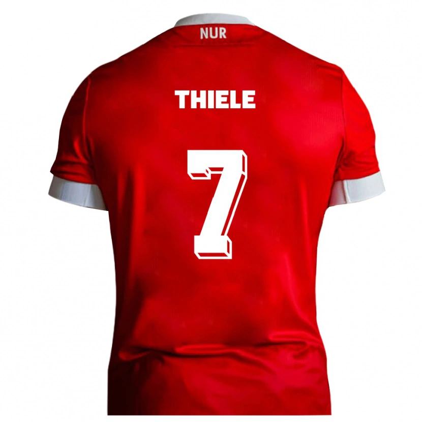 Danxen Kinder Timmy Thiele #7 Rot Weiß Heimtrikot Trikot 2025/26 T-Shirt Schweiz