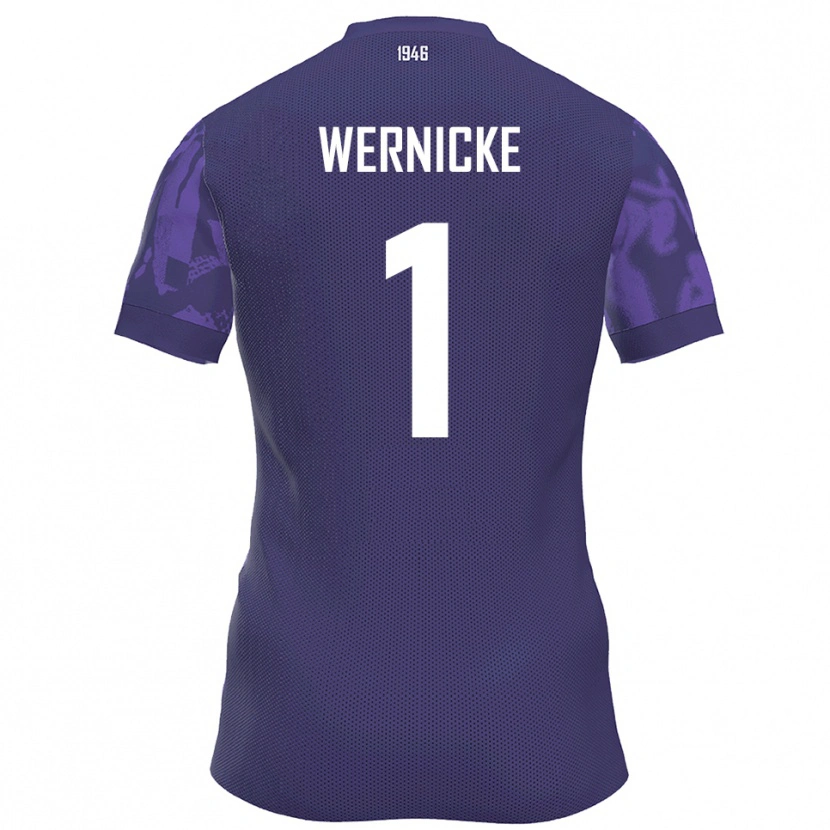 Danxen Kinder Samuli Wernicke #1 Lila Weiß Heimtrikot Trikot 2025/26 T-Shirt Schweiz
