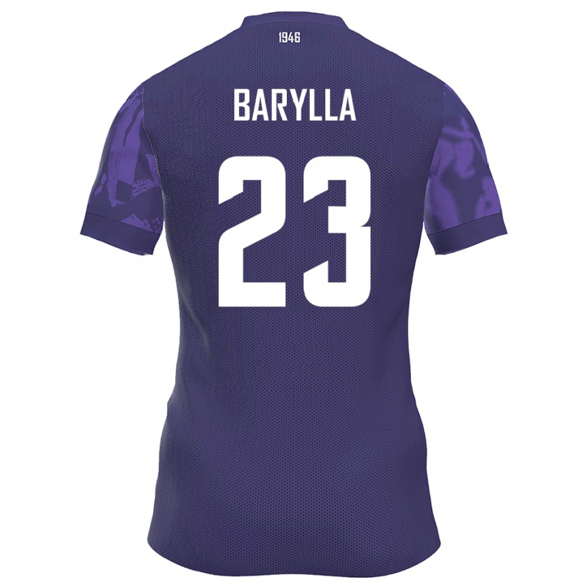Danxen Kinder Anthony Barylla #23 Lila Weiß Heimtrikot Trikot 2025/26 T-Shirt Schweiz