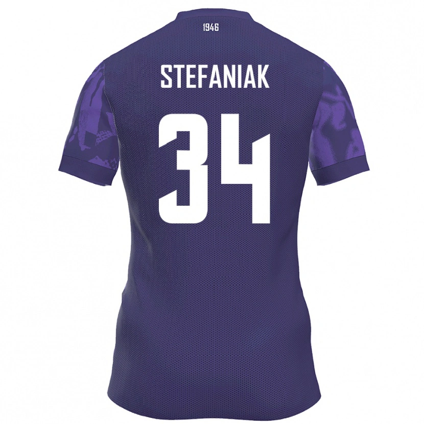 Danxen Kinder Marvin Stefaniak #34 Lila Weiß Heimtrikot Trikot 2025/26 T-Shirt Schweiz