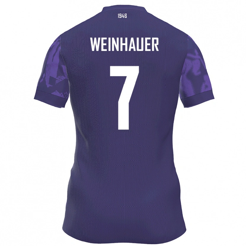 Danxen Kinder Erik Weinhauer #7 Lila Weiß Heimtrikot Trikot 2025/26 T-Shirt Schweiz