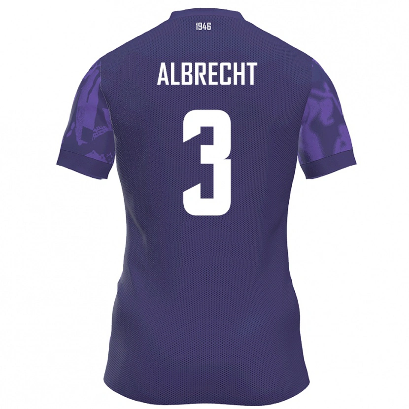 Danxen Kinder Ben Albrecht #3 Lila Weiß Heimtrikot Trikot 2025/26 T-Shirt Schweiz