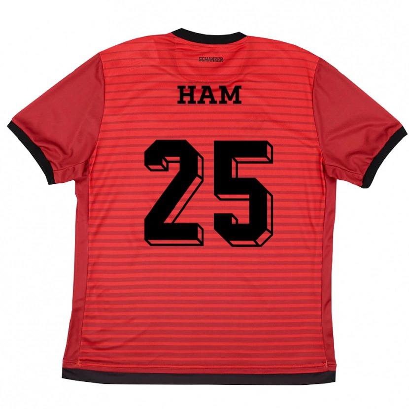Danxen Kinder Micah Ham #25 Rot Schwarz Heimtrikot Trikot 2025/26 T-Shirt Schweiz