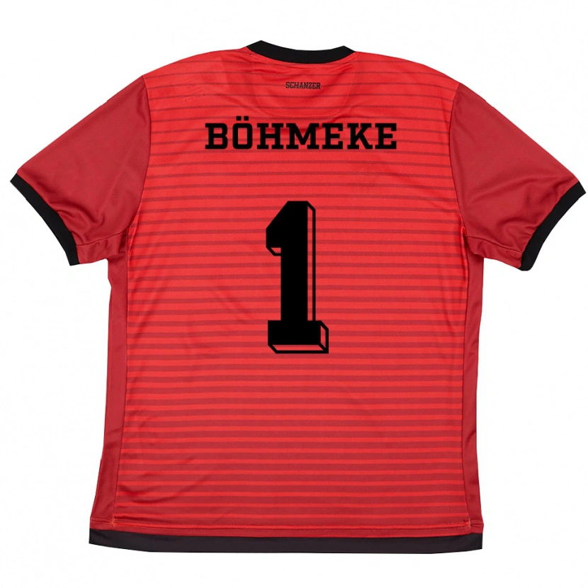 Danxen Kinder Lars Böhmeke #1 Rot Schwarz Heimtrikot Trikot 2025/26 T-Shirt Schweiz