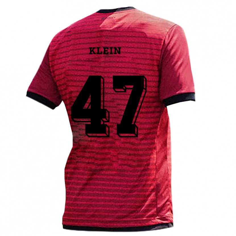 Danxen Kinder David Klein #47 Rot Schwarz Heimtrikot Trikot 2025/26 T-Shirt Schweiz