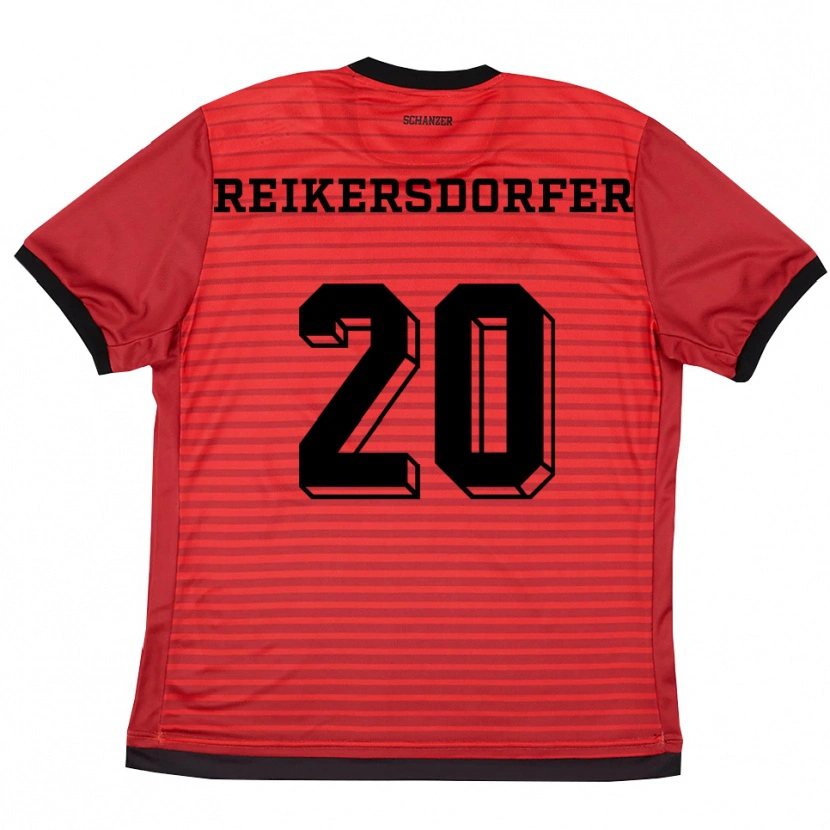 Danxen Kinder Katharina Reikersdorfer #20 Rot Schwarz Heimtrikot Trikot 2025/26 T-Shirt Schweiz