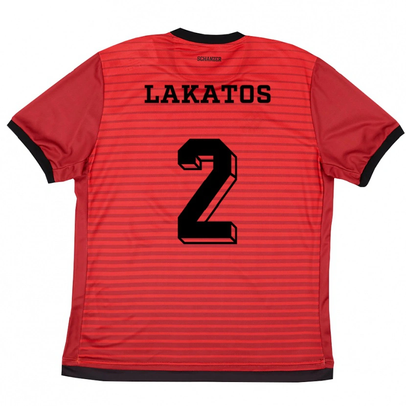 Danxen Kinder Noel Lakatos #2 Rot Schwarz Heimtrikot Trikot 2025/26 T-Shirt Schweiz