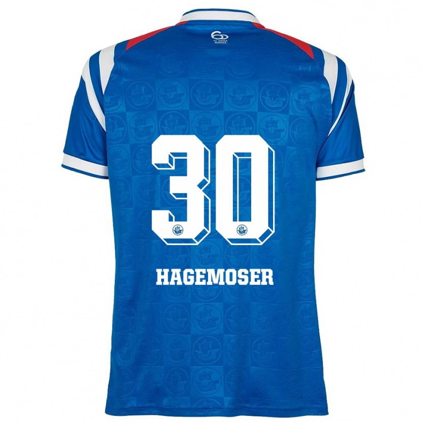 Danxen Kinder Max Hagemoser #30 Blau Weiß Rot Heimtrikot Trikot 2025/26 T-Shirt Schweiz