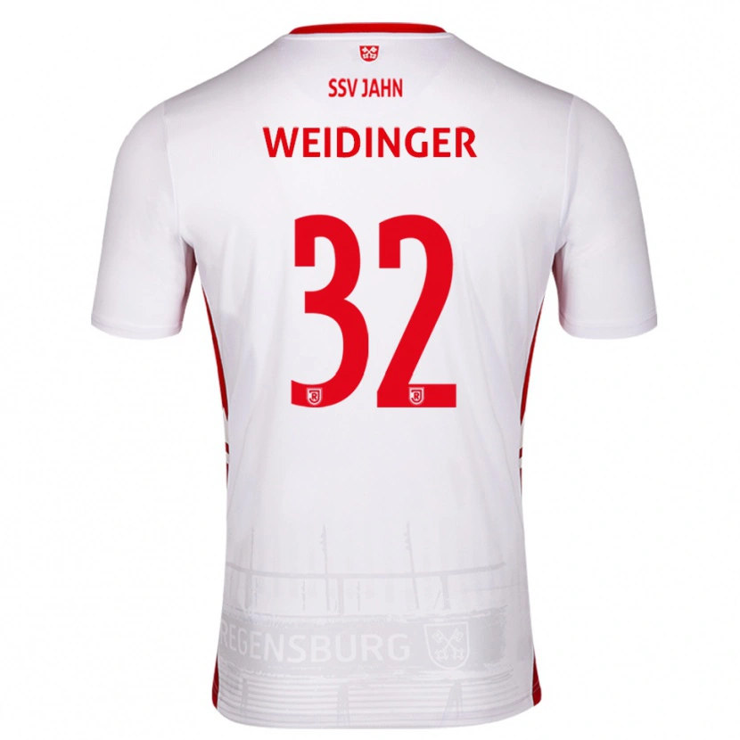 Danxen Kinder Alexander Weidinger #32 Weiß Rot Heimtrikot Trikot 2025/26 T-Shirt Schweiz