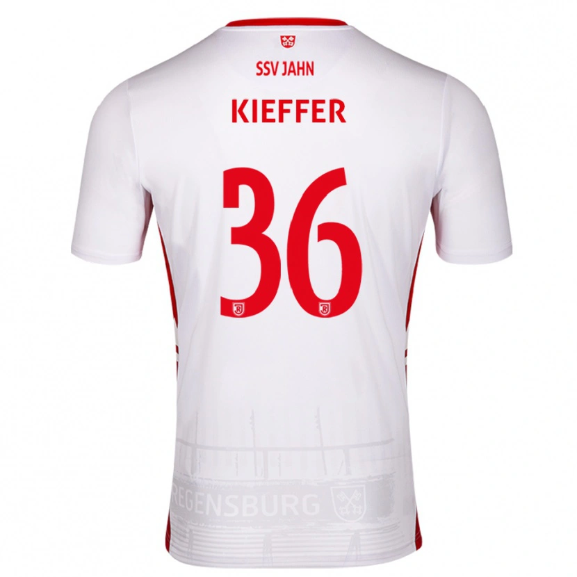 Danxen Kinder Ben Kieffer #36 Weiß Rot Heimtrikot Trikot 2025/26 T-Shirt Schweiz