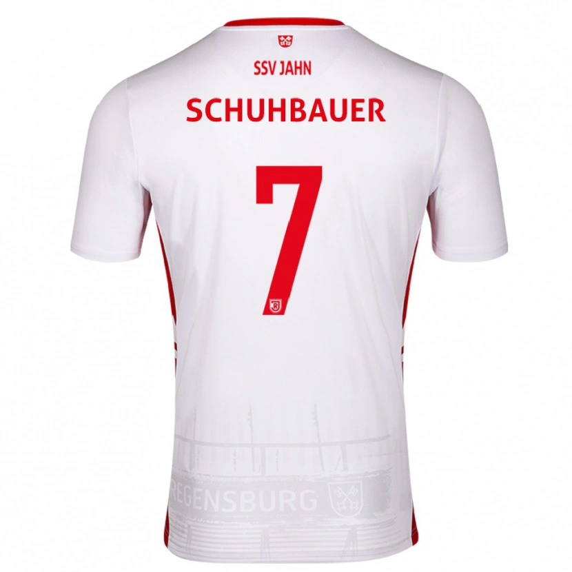 Danxen Kinder Simon Schuhbauer #7 Weiß Rot Heimtrikot Trikot 2025/26 T-Shirt Schweiz
