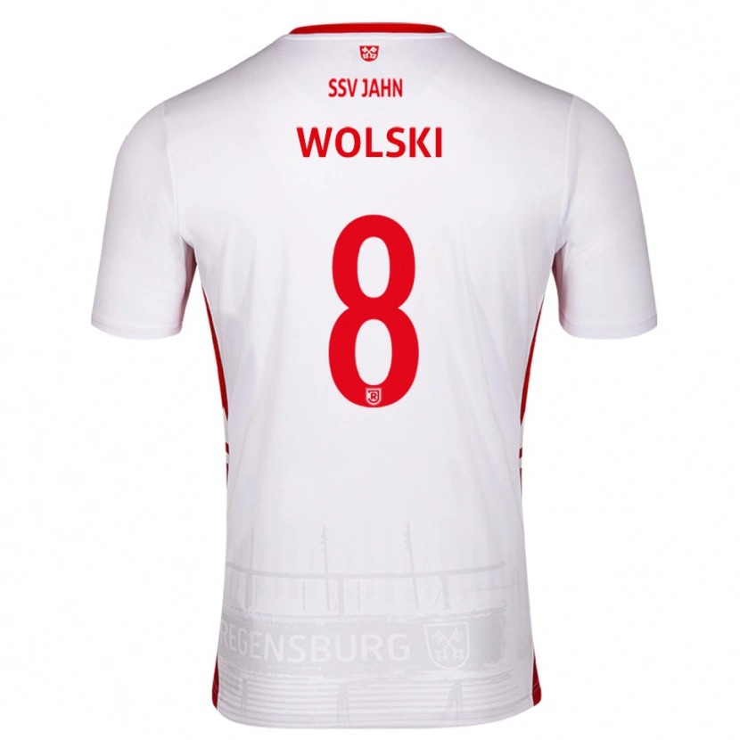 Danxen Kinder Oliver Wolski #8 Weiß Rot Heimtrikot Trikot 2025/26 T-Shirt Schweiz