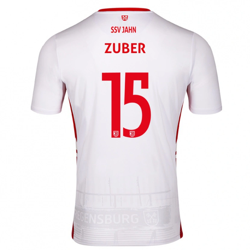 Danxen Kinder Samuel Zuber #15 Weiß Rot Heimtrikot Trikot 2025/26 T-Shirt Schweiz