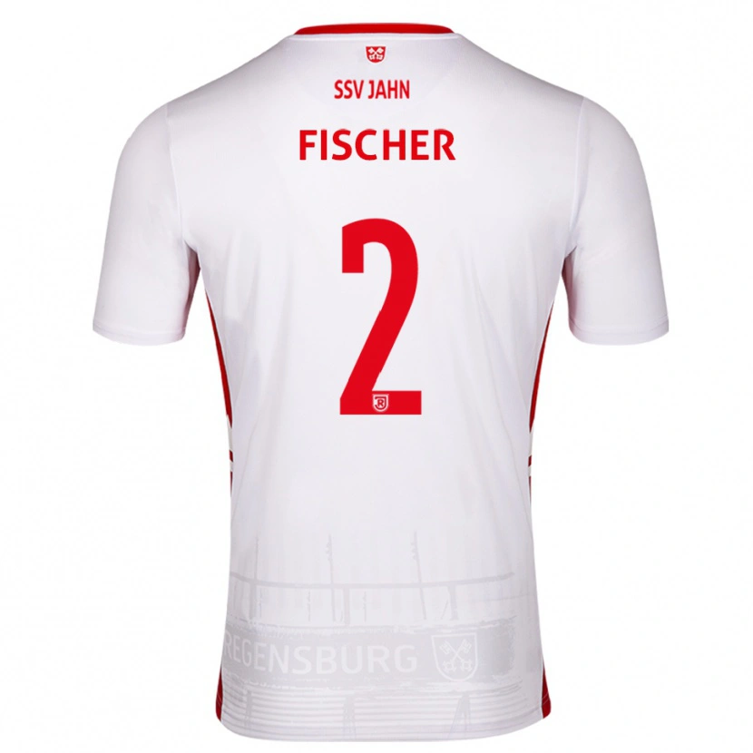 Danxen Kinder Florian Fischer #2 Weiß Rot Heimtrikot Trikot 2025/26 T-Shirt Schweiz