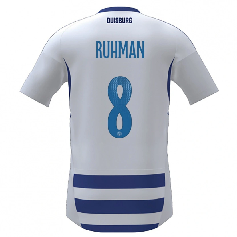 Danxen Kinder Ayesha Abd El Ruhman #8 Weiß Blau Heimtrikot Trikot 2025/26 T-Shirt Schweiz