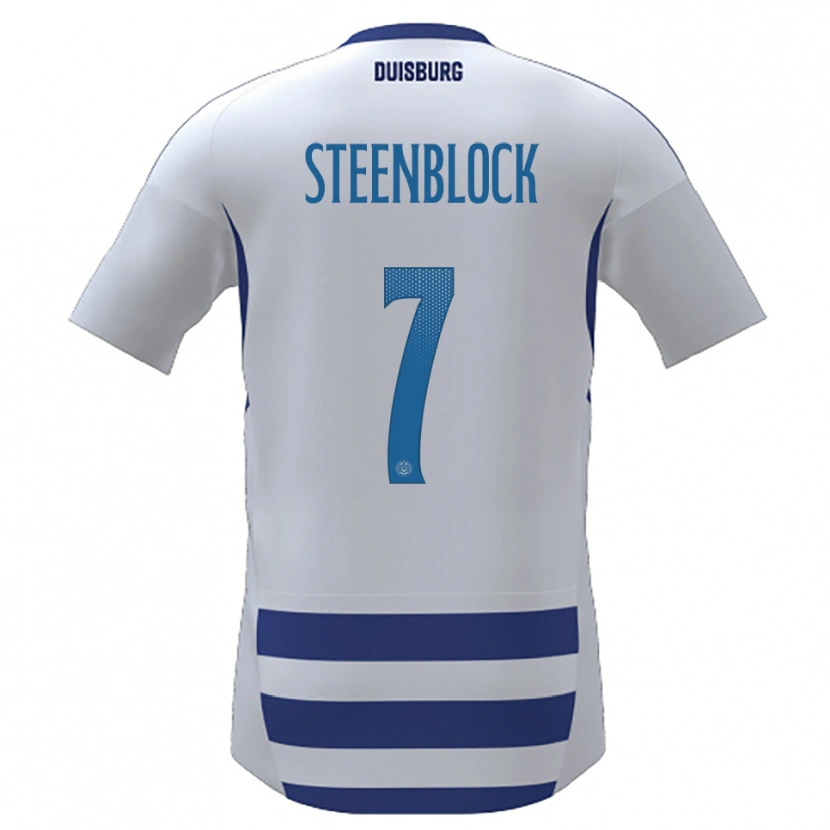 Danxen Kinder Jannis Steenblock #7 Weiß Blau Heimtrikot Trikot 2025/26 T-Shirt Schweiz