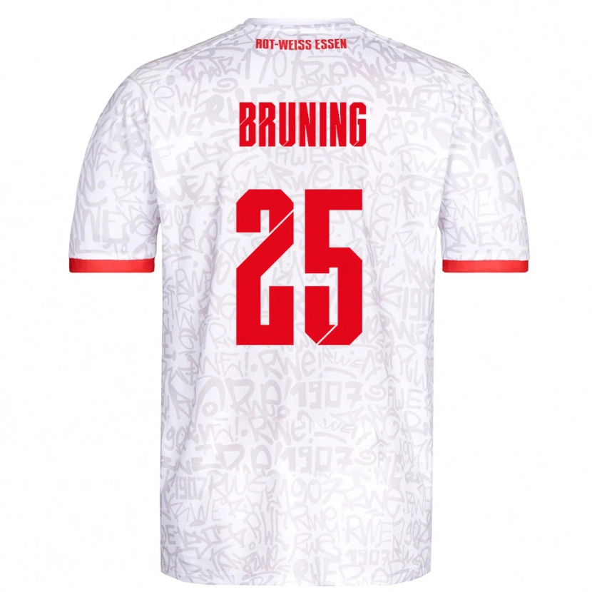 Danxen Kinder Malte Brüning #25 Weiß Rot Heimtrikot Trikot 2025/26 T-Shirt Schweiz