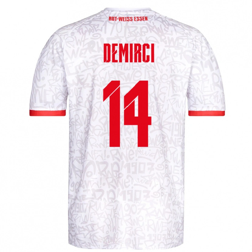 Danxen Kinder Mehmet Demirci #14 Weiß Rot Heimtrikot Trikot 2025/26 T-Shirt Schweiz