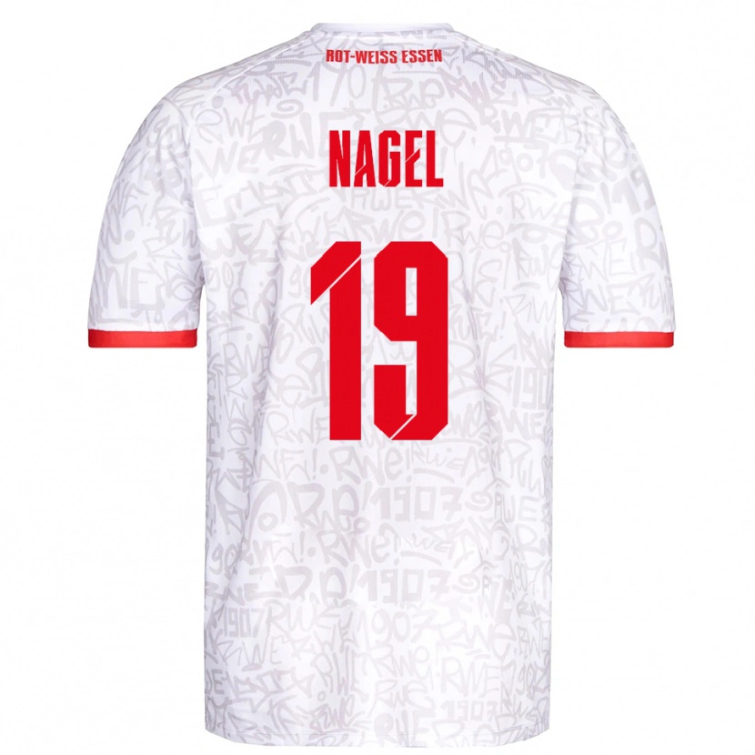 Danxen Kinder Kjell-Luan Nagel #19 Weiß Rot Heimtrikot Trikot 2025/26 T-Shirt Schweiz