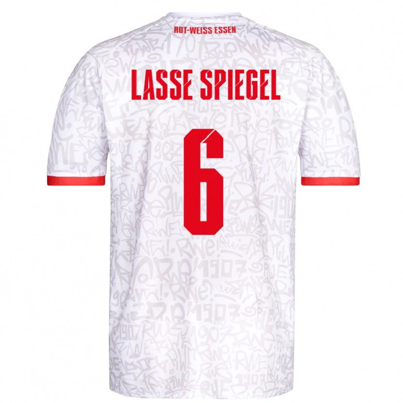 Danxen Kinder Jakob Lasse Spiegel #6 Weiß Rot Heimtrikot Trikot 2025/26 T-Shirt Schweiz