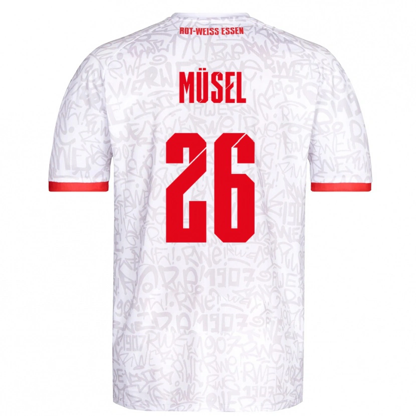 Danxen Kinder Torben Müsel #26 Weiß Rot Heimtrikot Trikot 2025/26 T-Shirt Schweiz