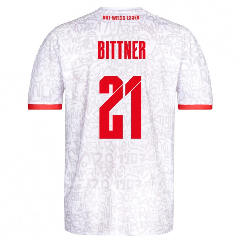 Danxen Kinder Lucas Bittner #21 Weiß Rot Heimtrikot Trikot 2025/26 T-Shirt Schweiz