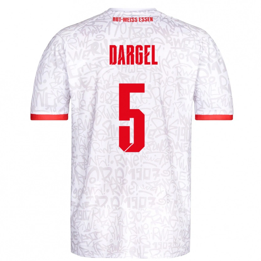Danxen Kinder Timo Dargel #5 Weiß Rot Heimtrikot Trikot 2025/26 T-Shirt Schweiz