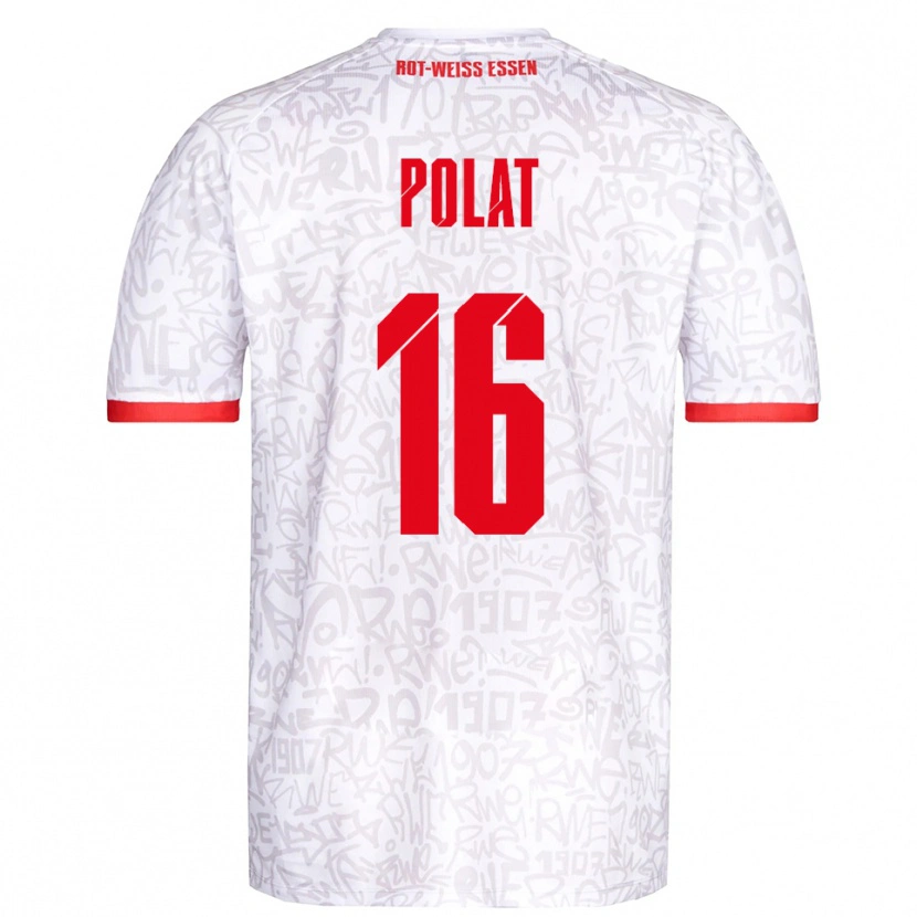 Danxen Kinder Mert Polat #16 Weiß Rot Heimtrikot Trikot 2025/26 T-Shirt Schweiz