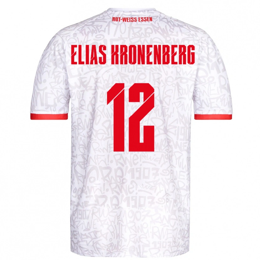 Danxen Kinder Sebastian Elias Kronenberg #12 Weiß Rot Heimtrikot Trikot 2025/26 T-Shirt Schweiz