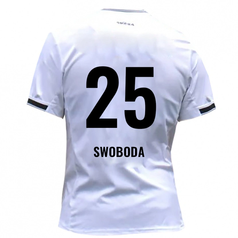 Danxen Kinder Maurice Swoboda #25 Weiß Rot Heimtrikot Trikot 2025/26 T-Shirt Schweiz