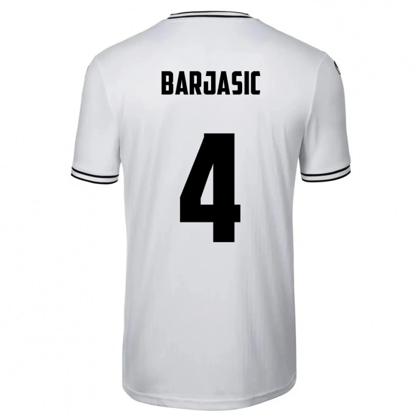 Danxen Kinder Nikola Barjasic #4 Weiß Schwarz Heimtrikot Trikot 2025/26 T-Shirt Schweiz