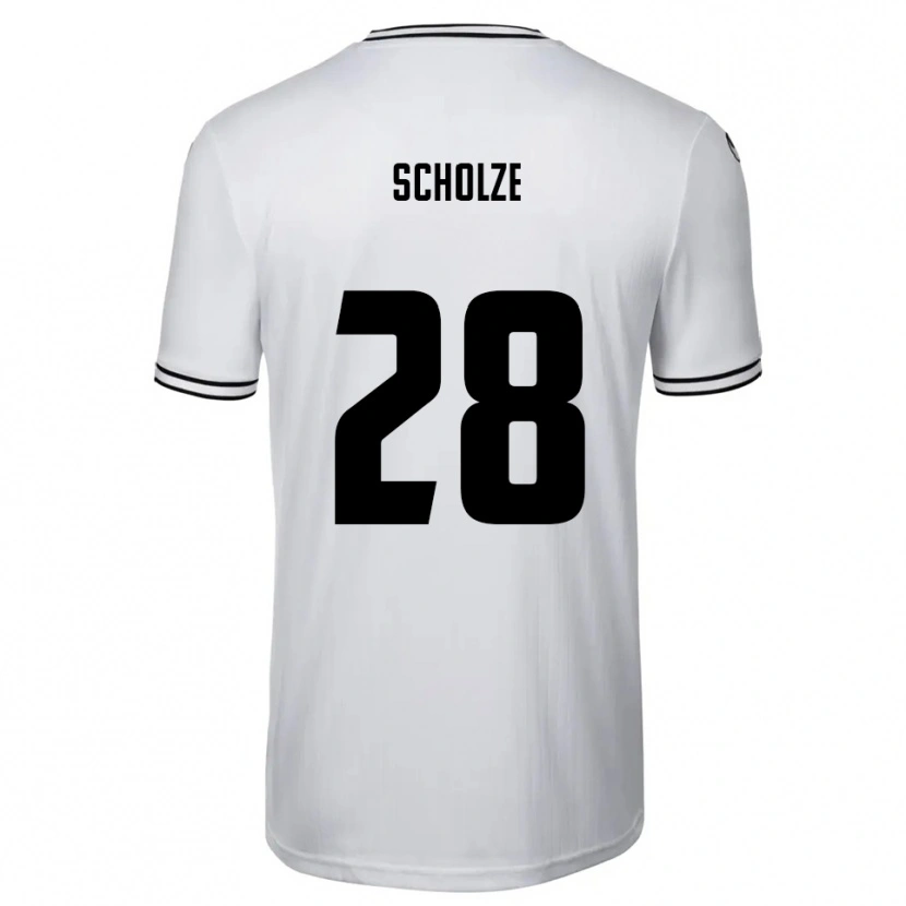 Danxen Kinder Max Scholze #28 Weiß Schwarz Heimtrikot Trikot 2025/26 T-Shirt Schweiz