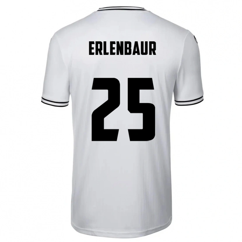 Danxen Kinder Johannes Erlenbaur #25 Weiß Schwarz Heimtrikot Trikot 2025/26 T-Shirt Schweiz