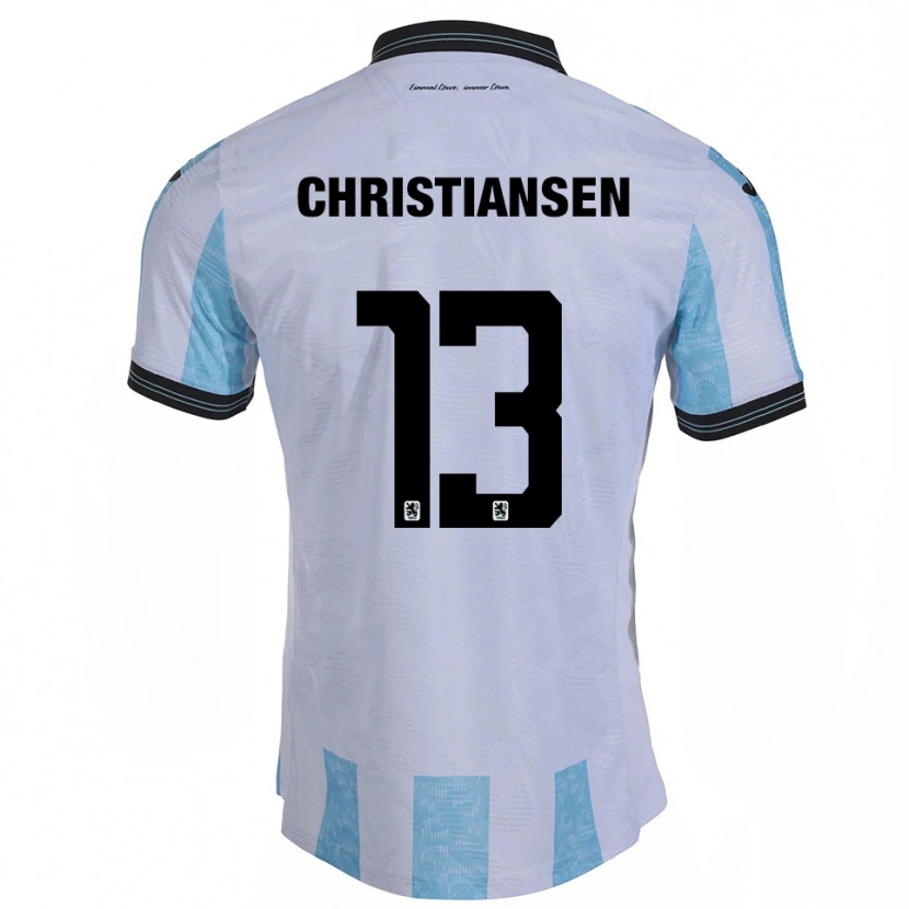Danxen Kinder Max Christiansen #13 Weiß Himmelblau Heimtrikot Trikot 2025/26 T-Shirt Schweiz