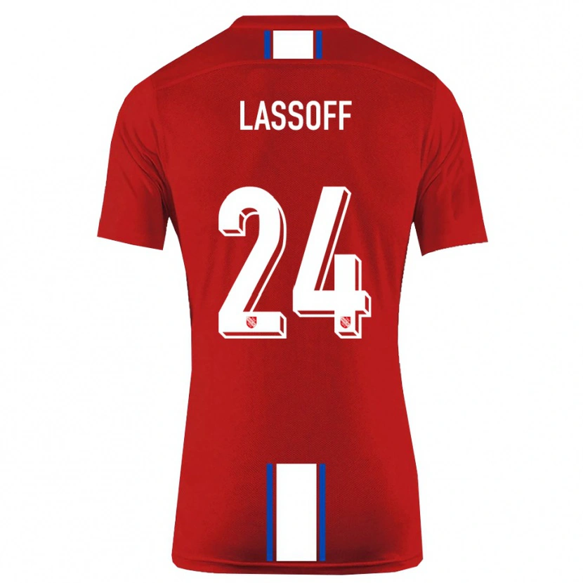 Danxen Kinder Matteo Lassoff #24 Rot Weiß Heimtrikot Trikot 2025/26 T-Shirt Schweiz